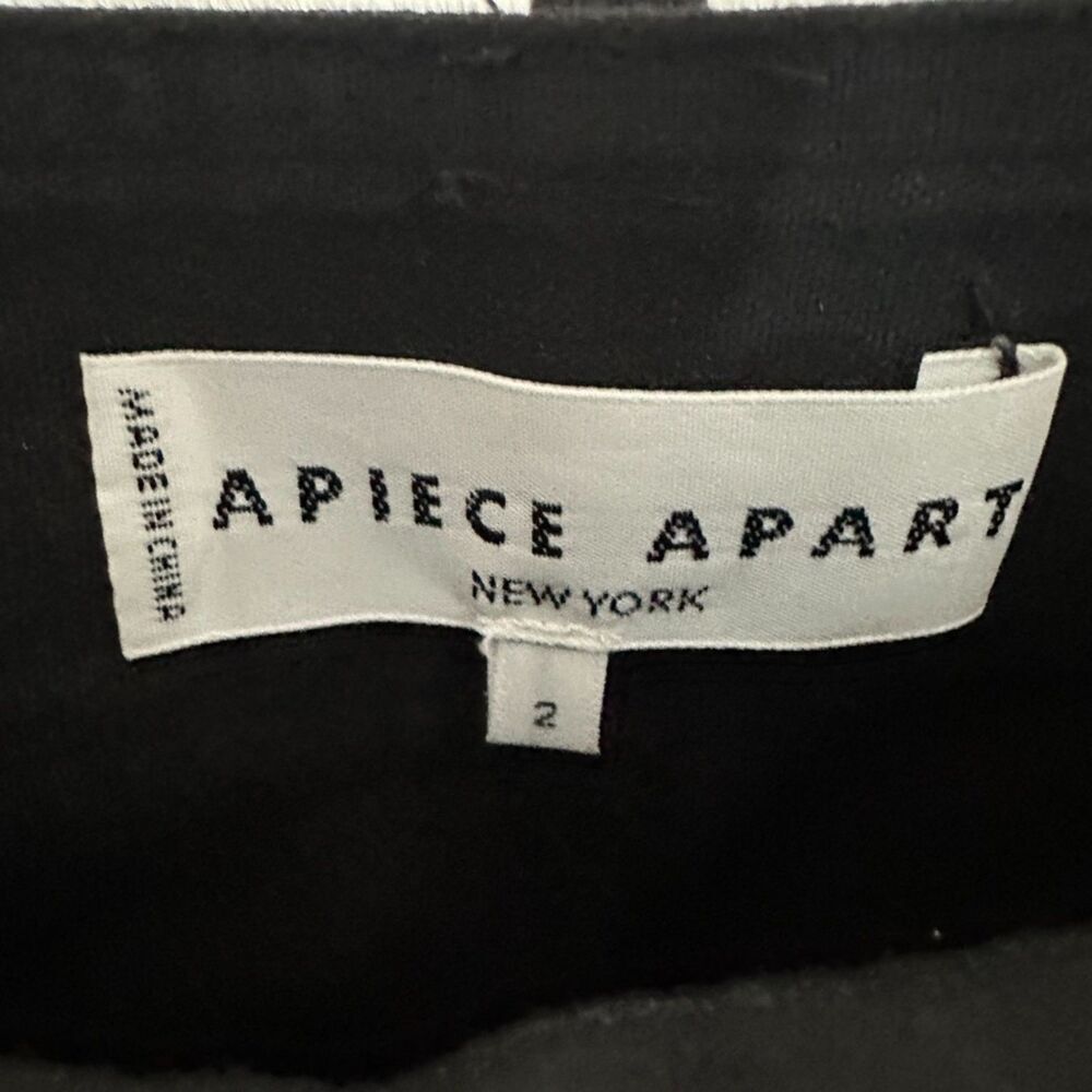 Apiece Apart Women Marston Pants Black Wide Leg Crop Quiet Luxury Career Sz 2 XS - Picture 9 of 10